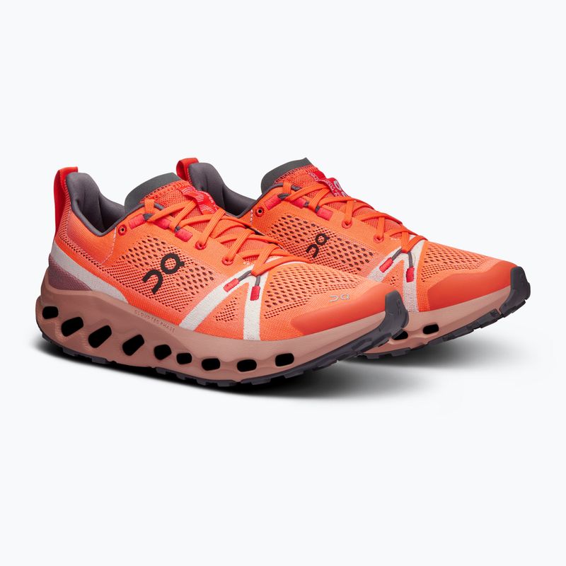 Damen On Cloudsurfer Trail Flamme/Staubrosa Laufschuhe 8