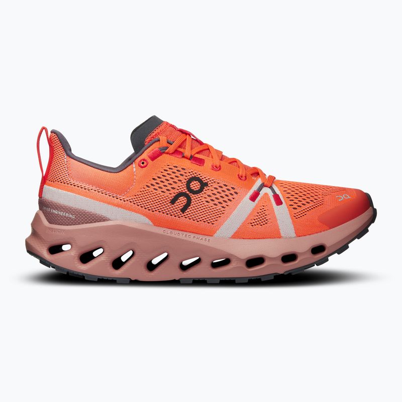 Damen On Cloudsurfer Trail Flamme/Staubrosa Laufschuhe 9