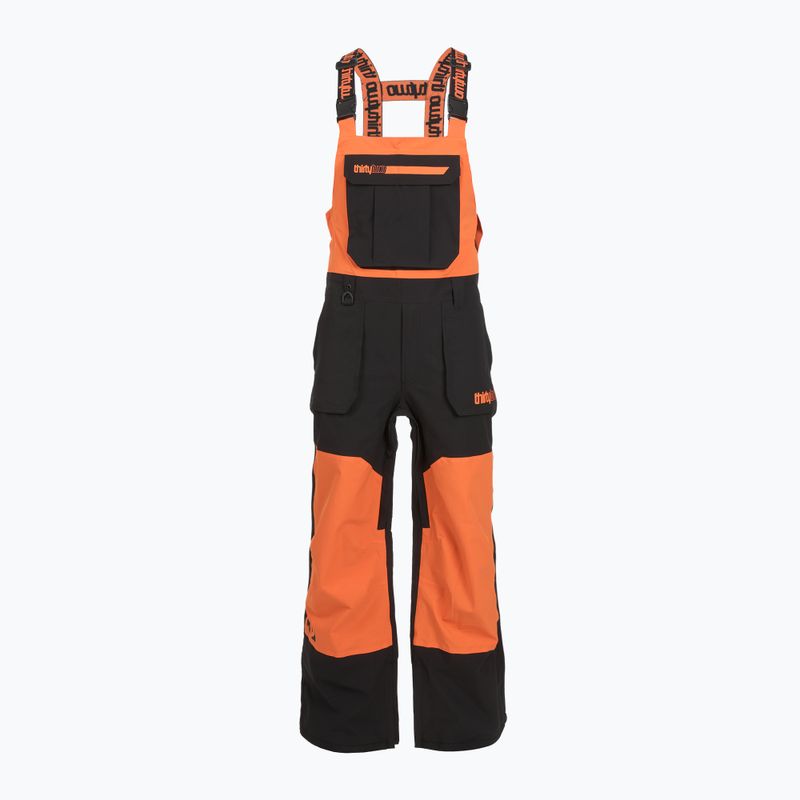 Herren Snowboardhose ThirtyTwo Basement Bib black/orange
