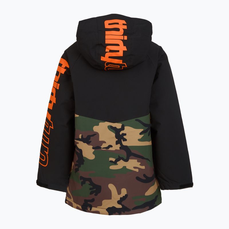 Kinder-Snowboardjacke ThirtyTwo Grasser Insulated black/orange 2
