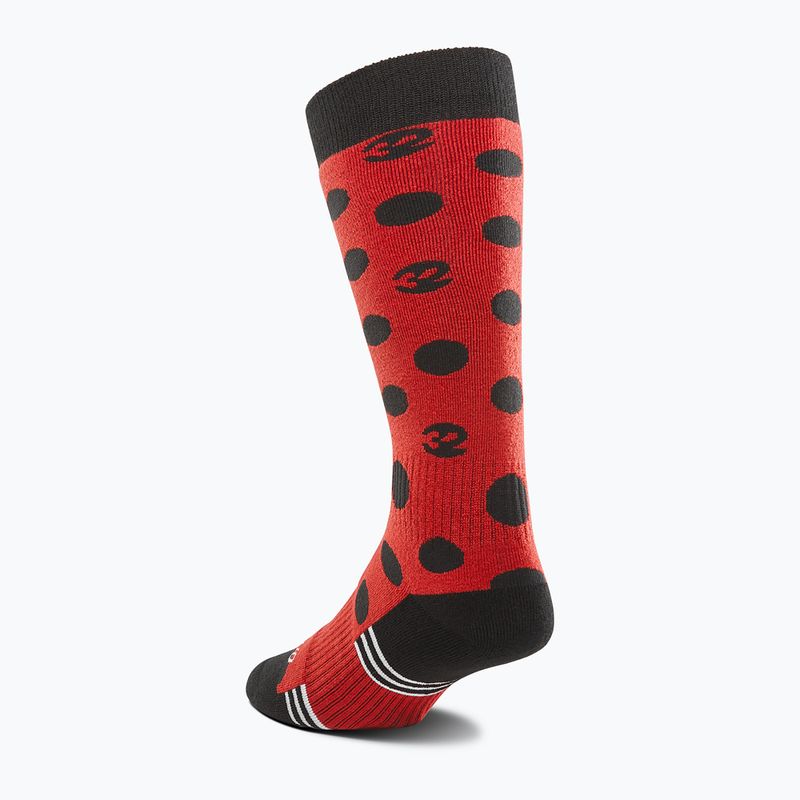 Damen Snowboardsocken ThirtyTwo Merino red/black 2