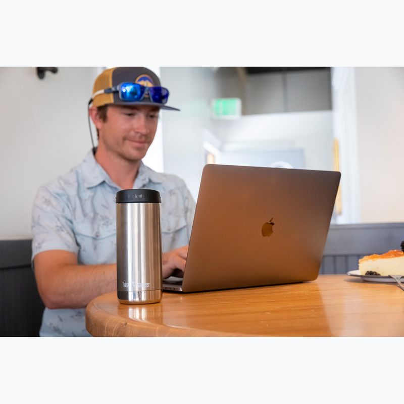 Klean Kanteen TKWide Cafe Cap 473 ml Thermobecher aus gebürstetem Edelstahl 6