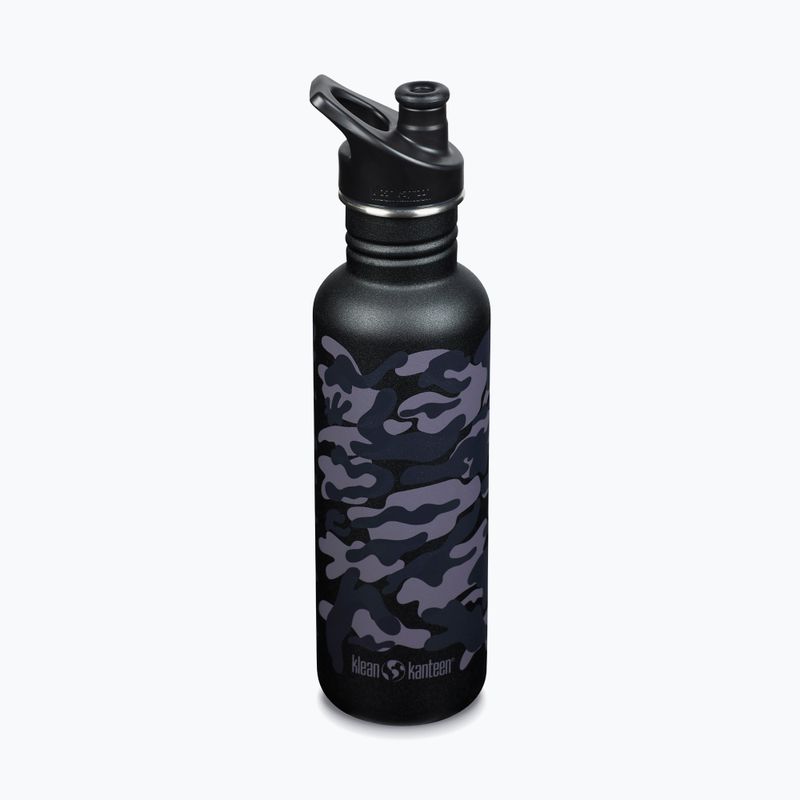 Klean Kanteen Classic schwarz camo Reiseflasche