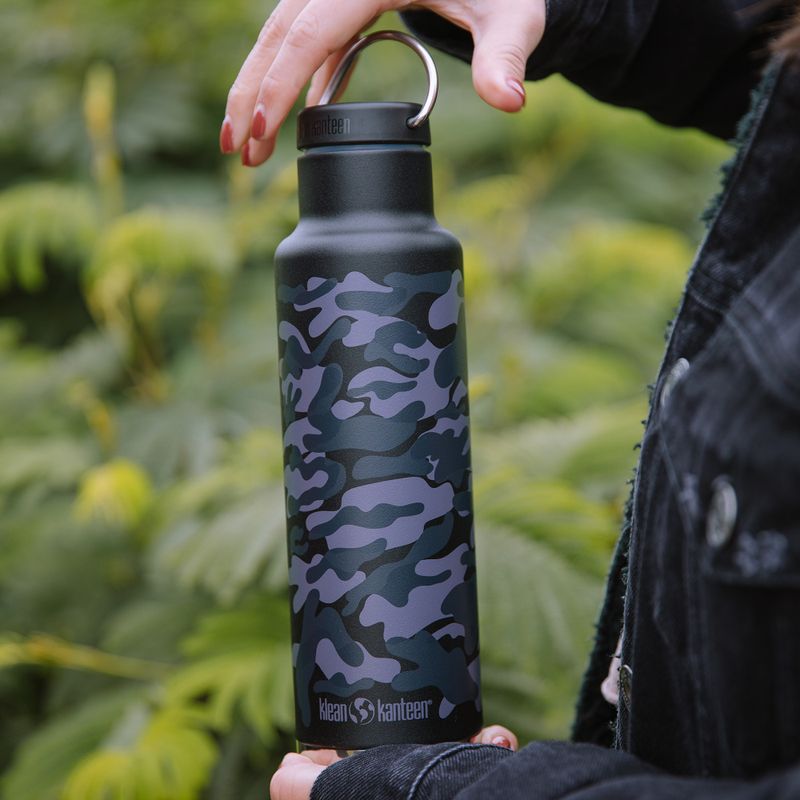 Klean Kanteen Classic VI schwarz camo Reiseflasche 3