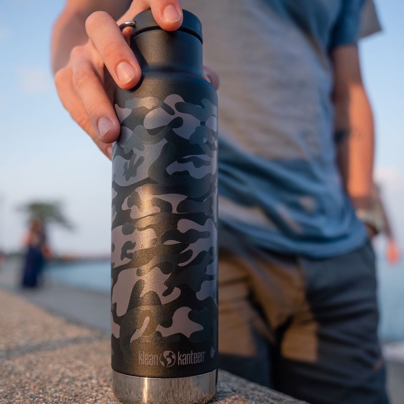 Klean Kanteen Classic VI schwarz camo Reiseflasche 9