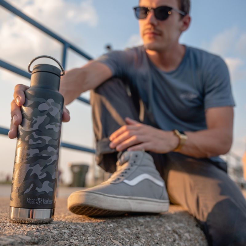 Klean Kanteen Classic VI schwarz camo Reiseflasche 10