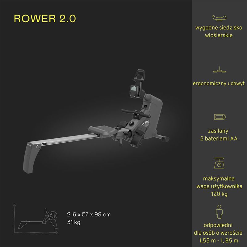 Kettler Axos Rudergerät 2.0 Schwarz RO1028-110 2