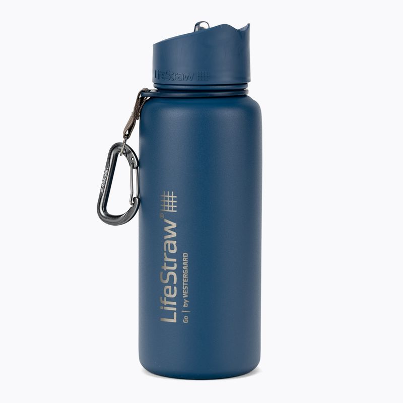 Lifestraw Go Edelstahl 710ml blau Reiseflasche LSGOSSMB1