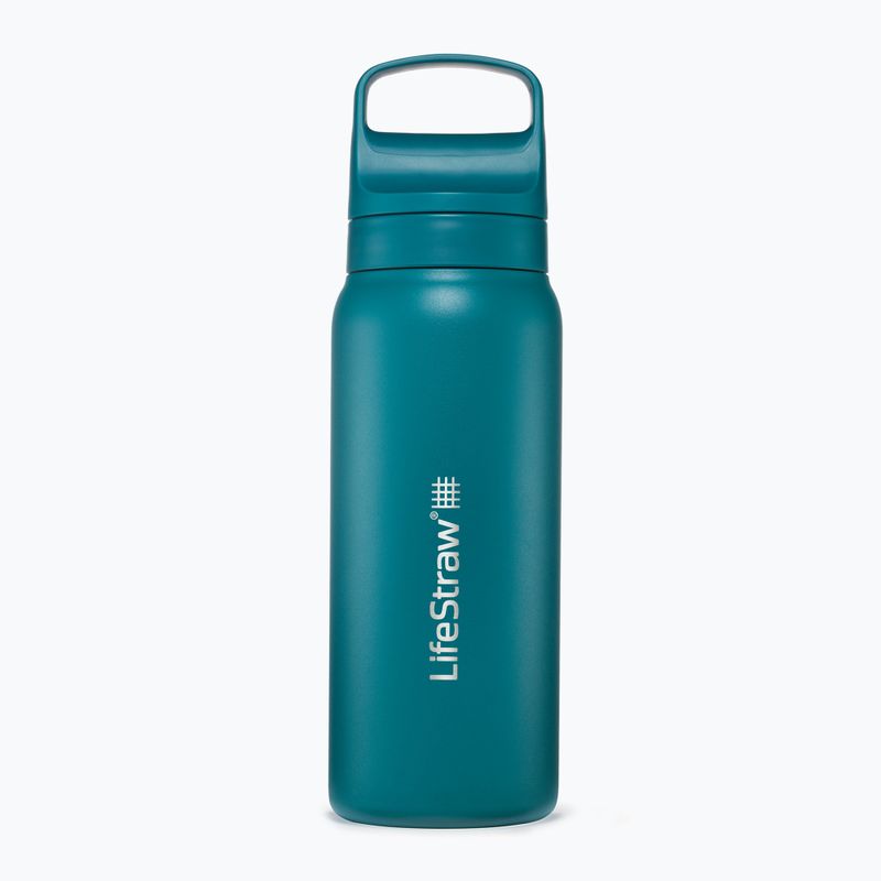 Lifestraw Go 2.0 Stahl Reiseflasche mit Filter 1 l Lagune teal