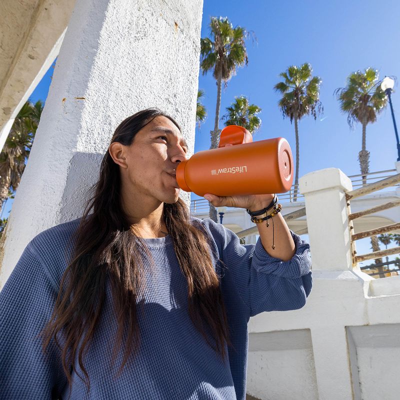 Lifestraw Go 2.0 Stahl Reiseflasche mit Filter 1 l kyoto orange 5