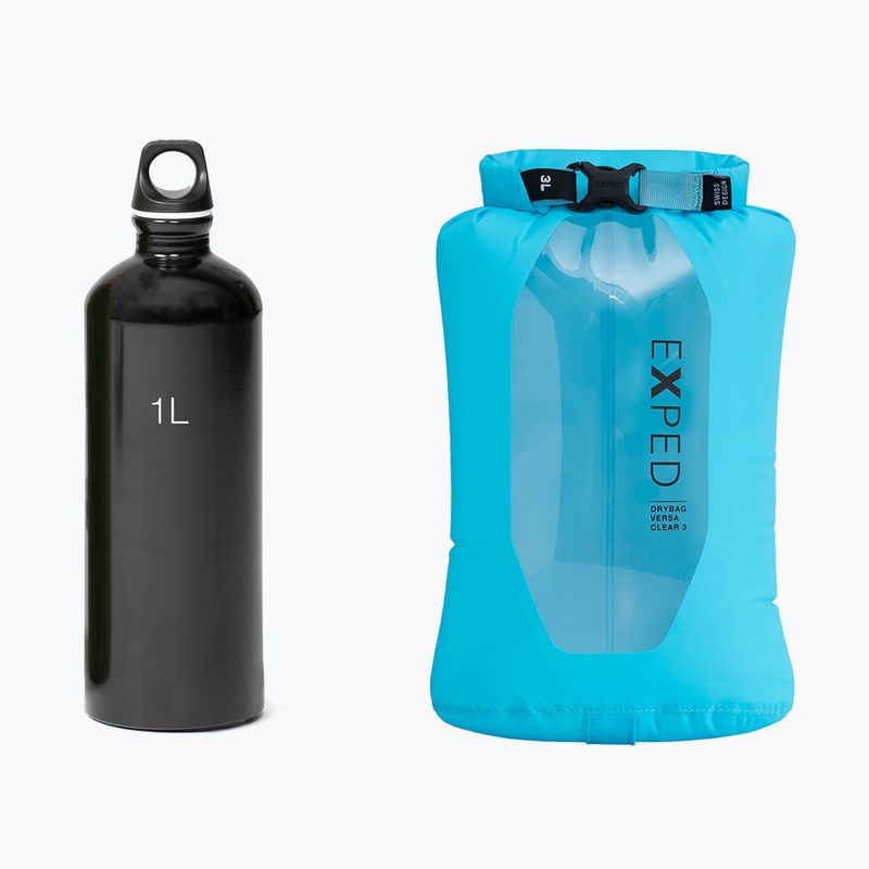Exped Drybag Versa Clear 3 l Cyan wasserdichte Tasche 2