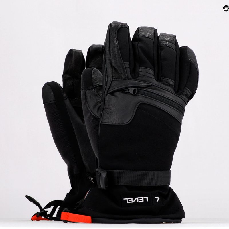 Herren Snowboardhandschuhe Level Ranger Leder schwarz 2091 7