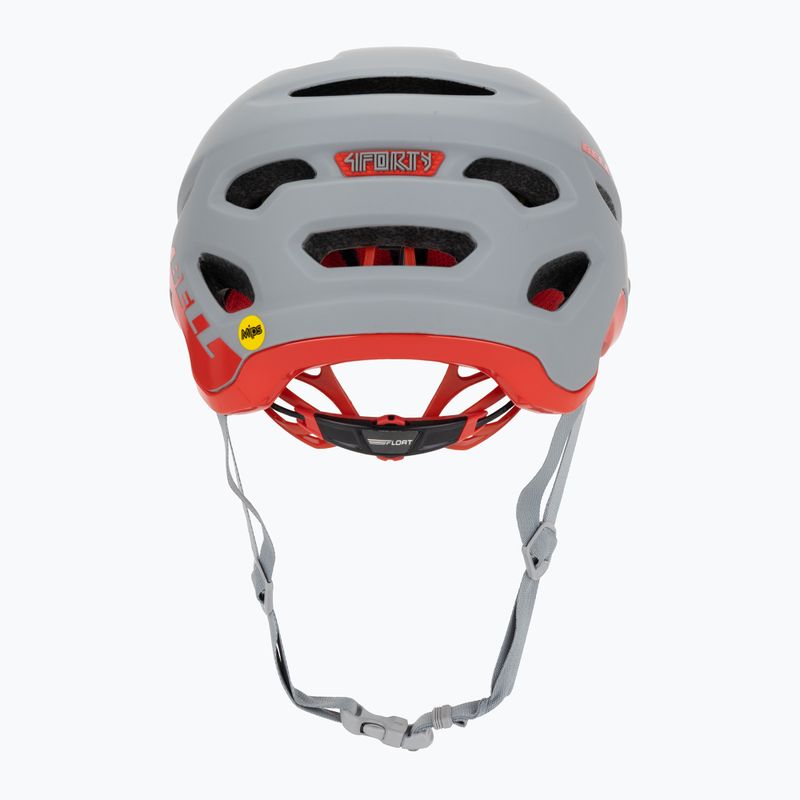 Fahrradhelm Bell 4Forty Integrated MIPS matt glänzend grau/karminrot 4