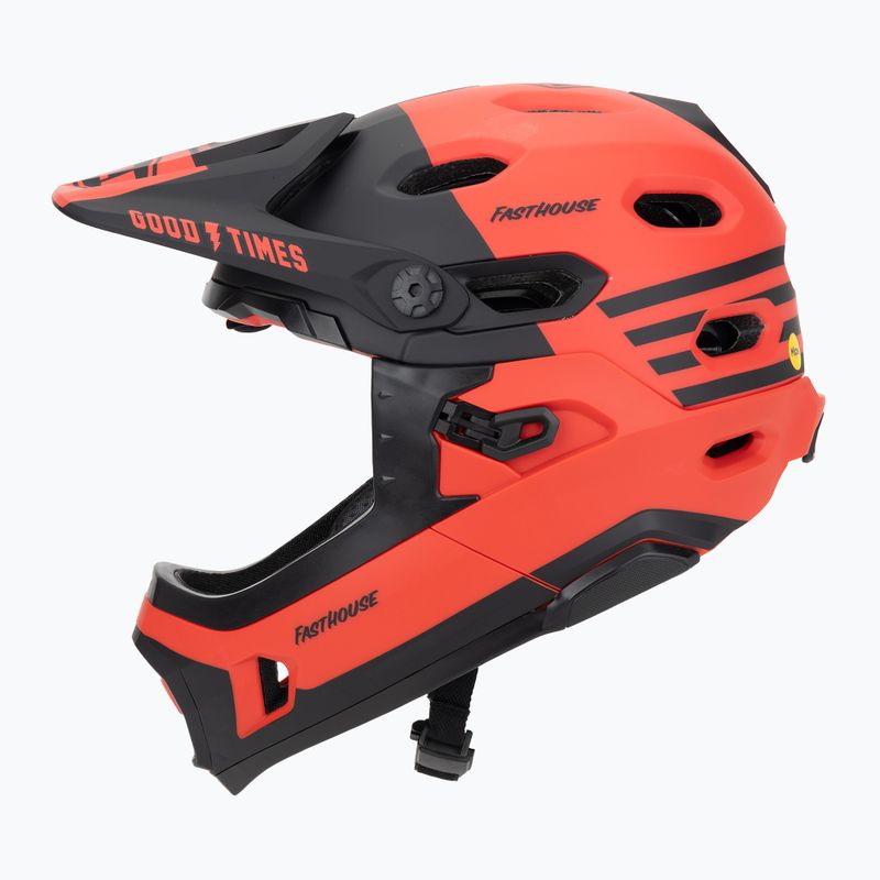 Bell Fahrradhelm FF Super DH MIPS Spherical fasthouse matt glänzend rot/schwarz 3