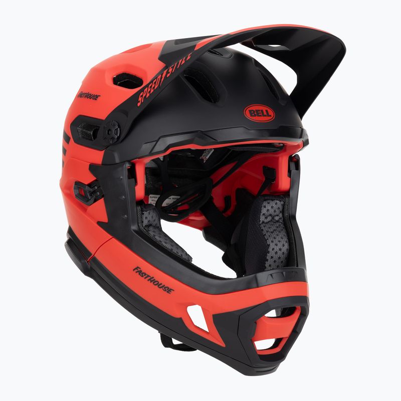Bell Fahrradhelm FF Super DH MIPS Spherical fasthouse matt glänzend rot/schwarz 8