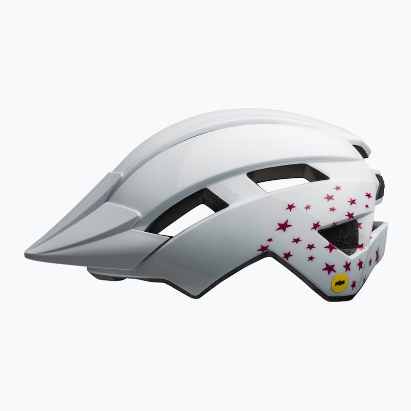 Bell Sidetrack II Integrated MIPS Kinder Fahrradhelm weiß Sterne 2