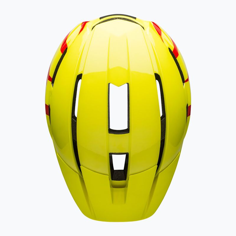 Bell Sidetrack II Jr Kinder Fahrradhelm glänzend hi-viz/rot 4