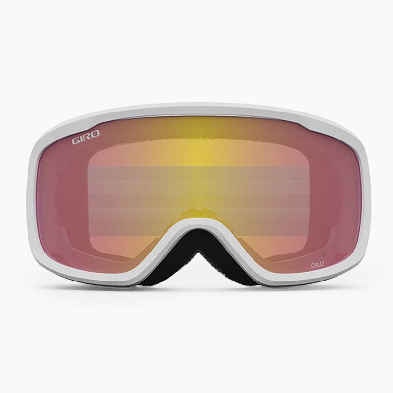 Skibrille Giro Cruz white wordmark/ yellow boost 2