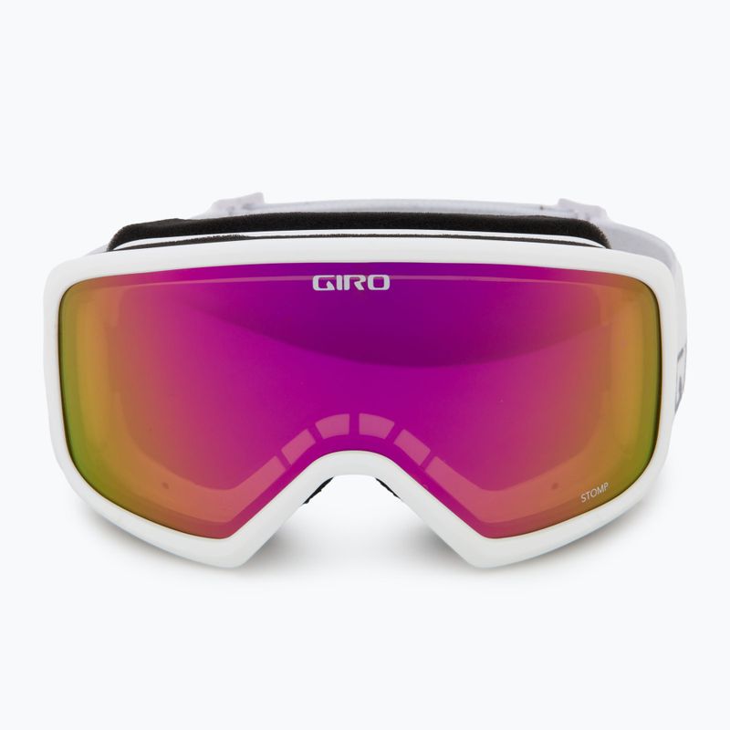 Skibrille Kinder Giro Stomp white wordmark/ amber pink 2