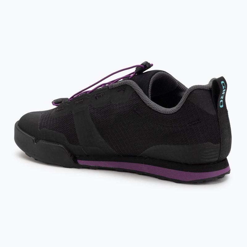 Damen Plateau Radschuhe Giro Tracker Fastlace schwarz/throwback lila 3