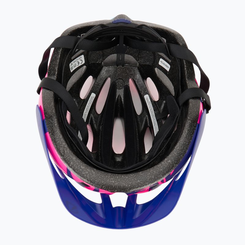 Giro Raze Kinder Fahrradhelm Beere blaue Blumen 5