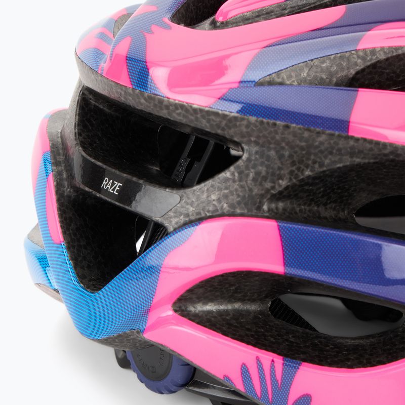 Giro Raze Kinder Fahrradhelm Beere blaue Blumen 8