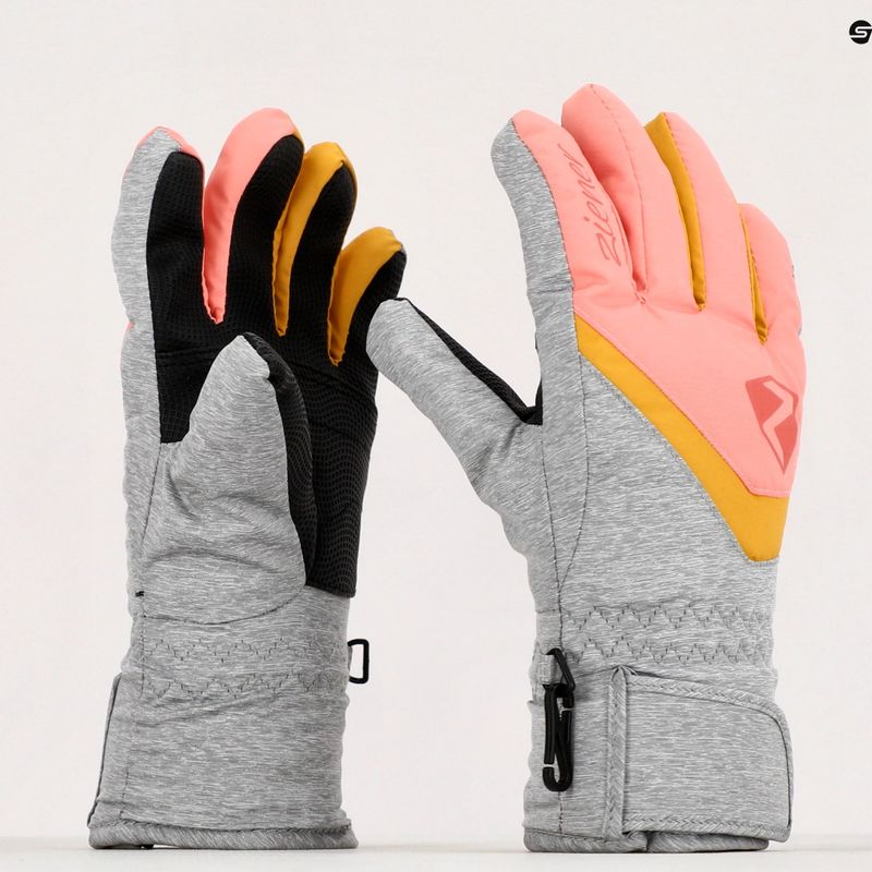 Skihandschuhe Kinder ZIENER Loriko AS grau-rosa 81993 9