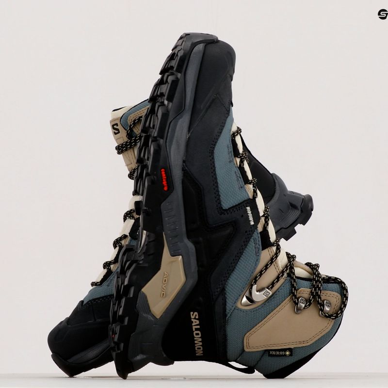 Trekkingschuhe Damen Salomon Quest Element GTX schwarz-blau L414574 12