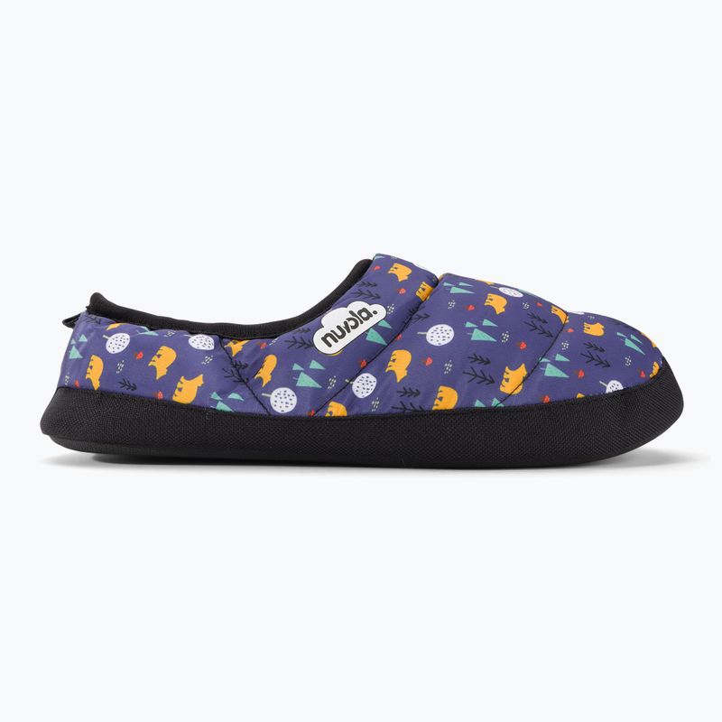 Nuvola Classic Bedruckte Teddy blau Kinder Winter Hausschuhe 2