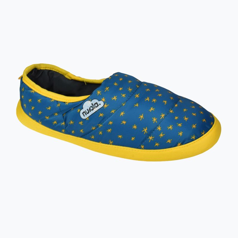Nuvola Classic Bedruckte glitzernde blaue Kinder Winter Hausschuhe