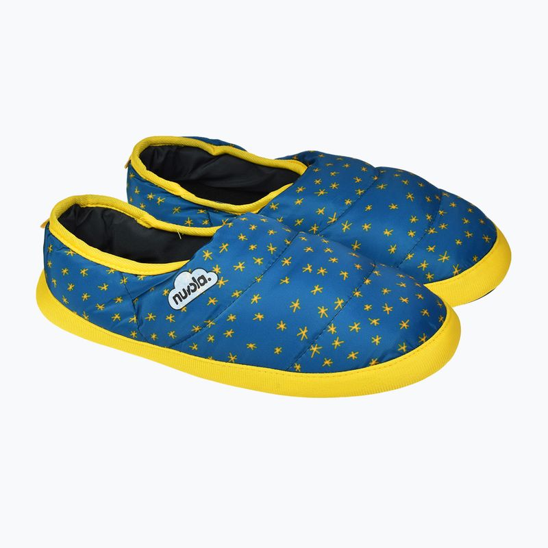 Nuvola Classic Bedruckte glitzernde blaue Kinder Winter Hausschuhe