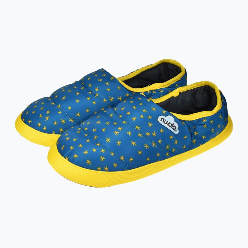 Nuvola Classic Bedruckte glitzernde blaue Kinder Winter Hausschuhe