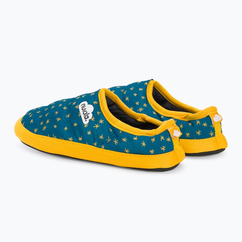 Nuvola Classic Bedruckte glitzernde blaue Kinder Winter Hausschuhe