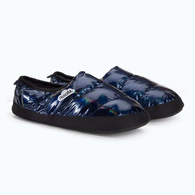 Nuvola Classic metallicblaue Winterpantoffeln