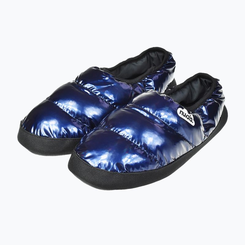Nuvola Classic metallicblaue Winterpantoffeln