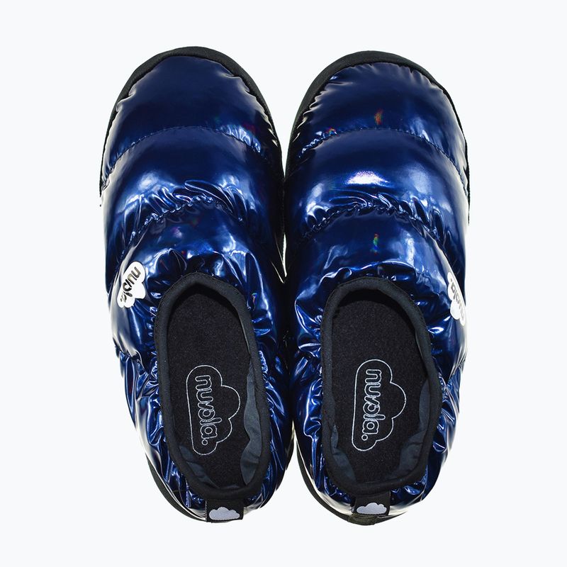 Nuvola Classic metallicblaue Winterpantoffeln
