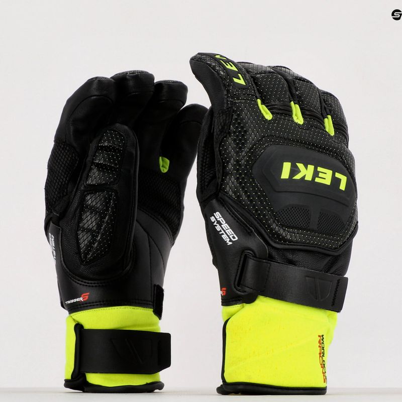 LEKI Worldcup Race Flex S Speed System Herren Skihandschuh schwarz-grün 649802301080 8