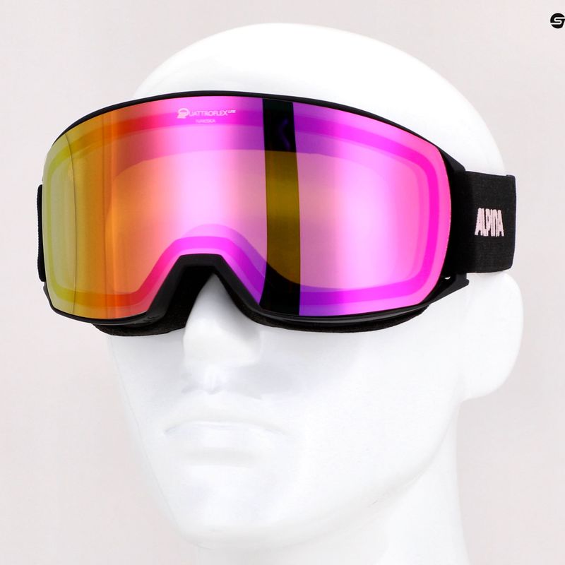 Skibrille Alpina Nakiska Q-Lite black/rose matt/pink 9