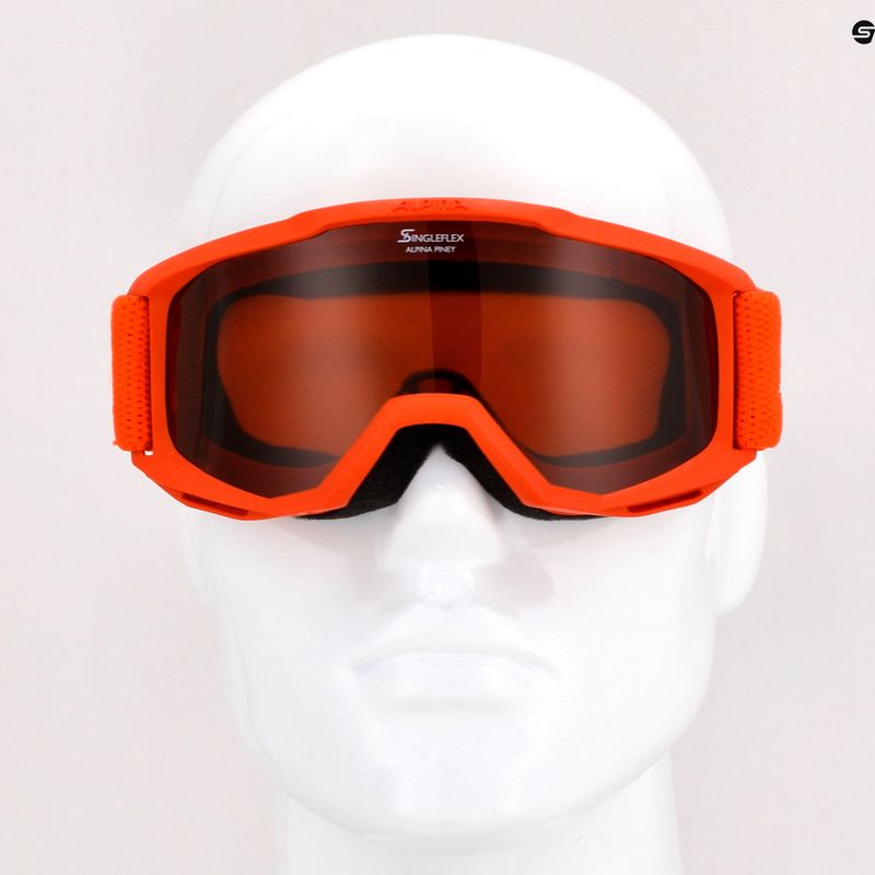 Skibrille für Kinder Alpina Piney pumpkin matt/orange 10