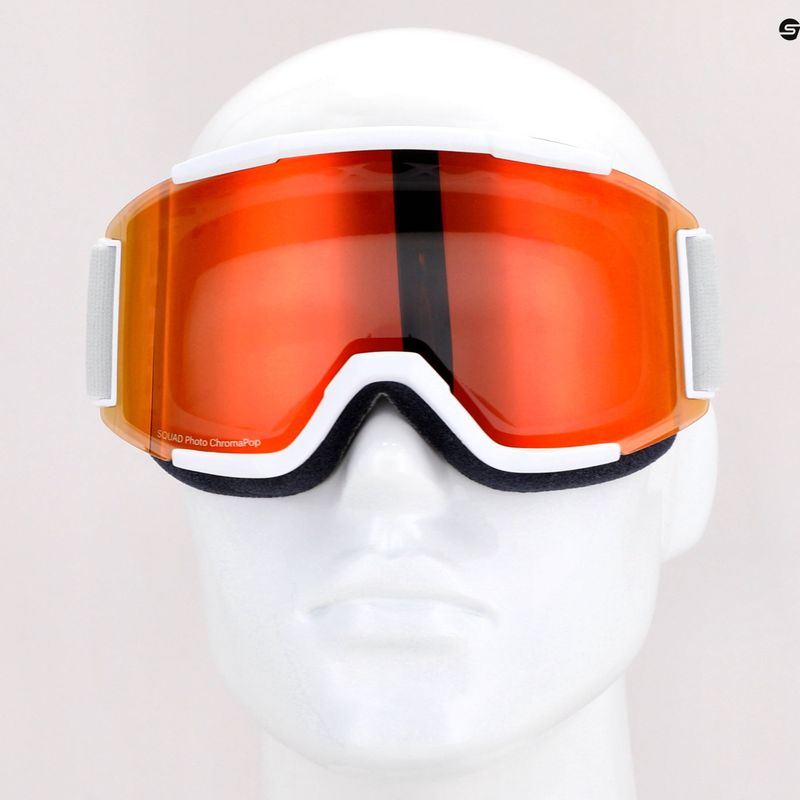 Skibrille Smith Squad white vapor/chromapop photochromic rose flash M668 8