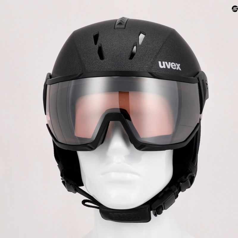 Skihelm UVEX Instinct Visor schwarz 56/6/261/23 17