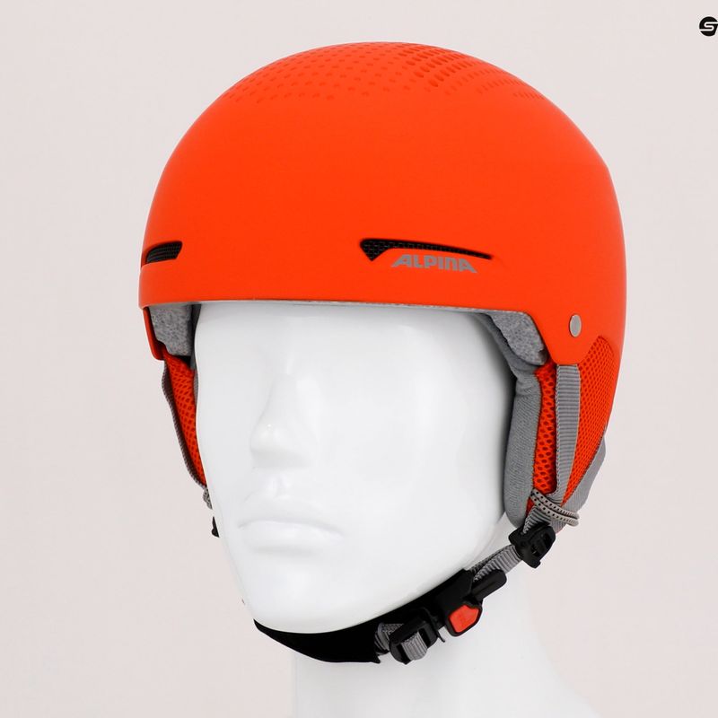 Skihelme für Kinder Alpina Zupo pumpkin/orange matt 10