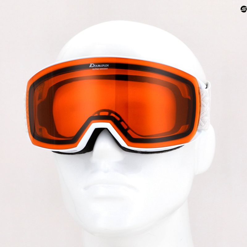 Skibrille Alpina Nakiska white matt/orange 5