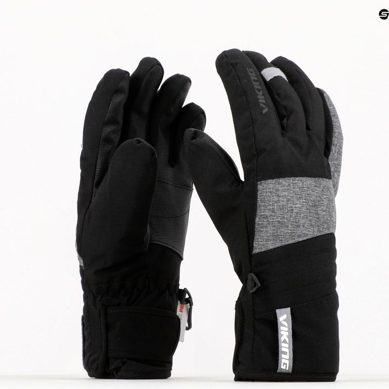 Skihandschuhe Herren Viking Espada schwarz-grau 113/24/4587 9