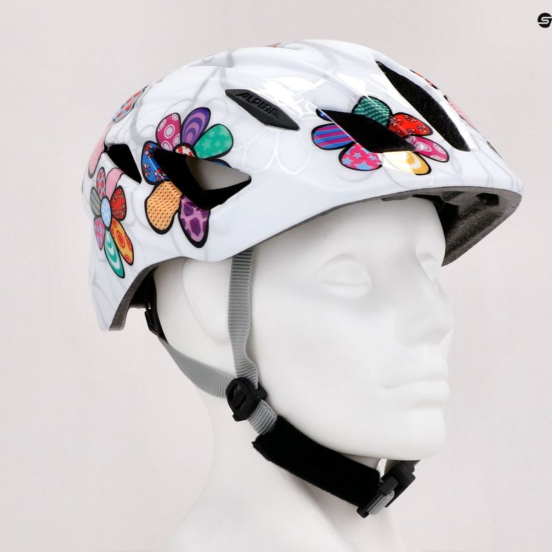Fahrradhelm für Kinder Alpina Pico pearlwhite/flower gloss 9