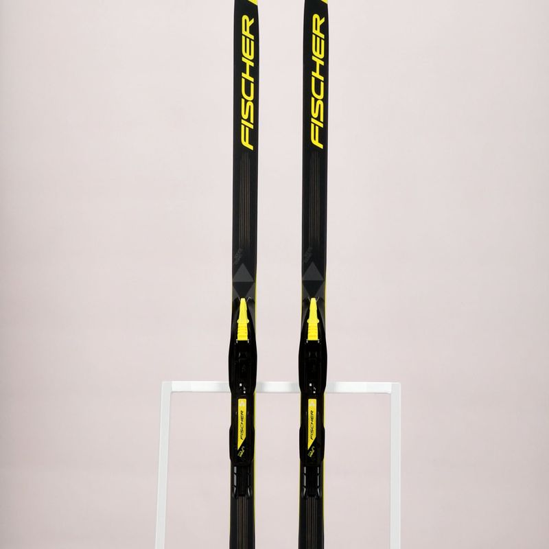 Langlaufski Kinder Fischer Sprint Crown + Tour Step-In schwarz-gelb NP6319V 14