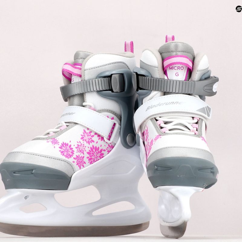 Schlittschuhe Bladerunner Micro Ice G weiß-rosa 15