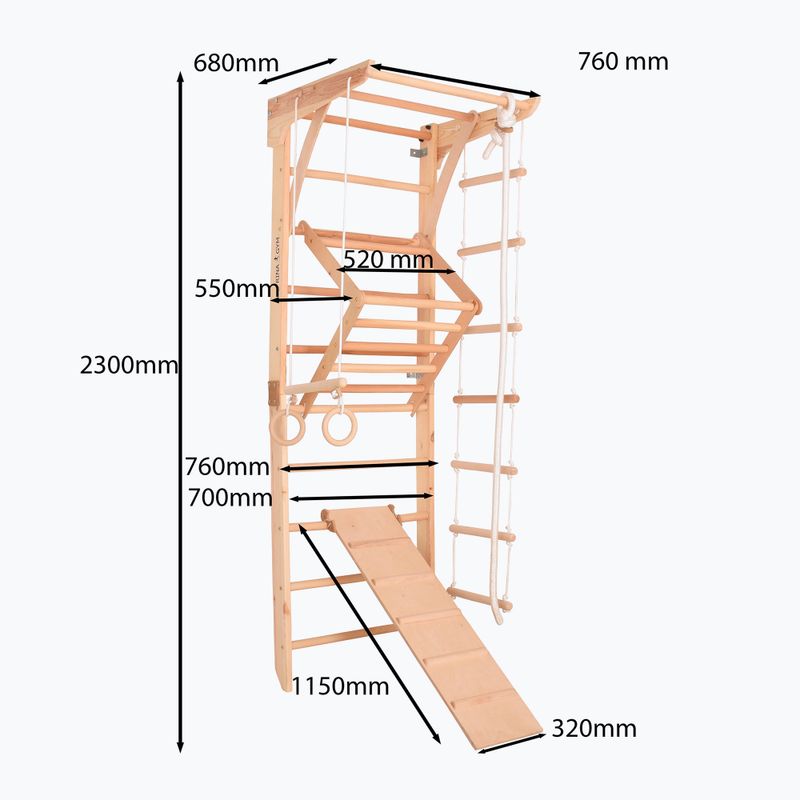 RINAGYM Kinder 3 Gymnastikleiter 10
