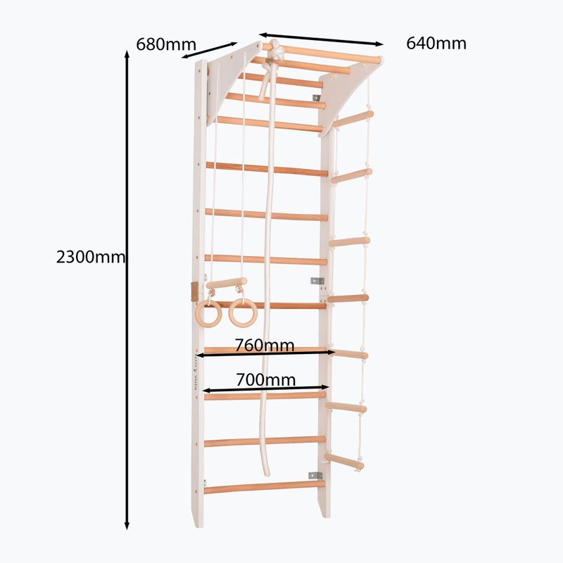 RINAGYM Kombi 2 Gymnastikleiter weiß 5