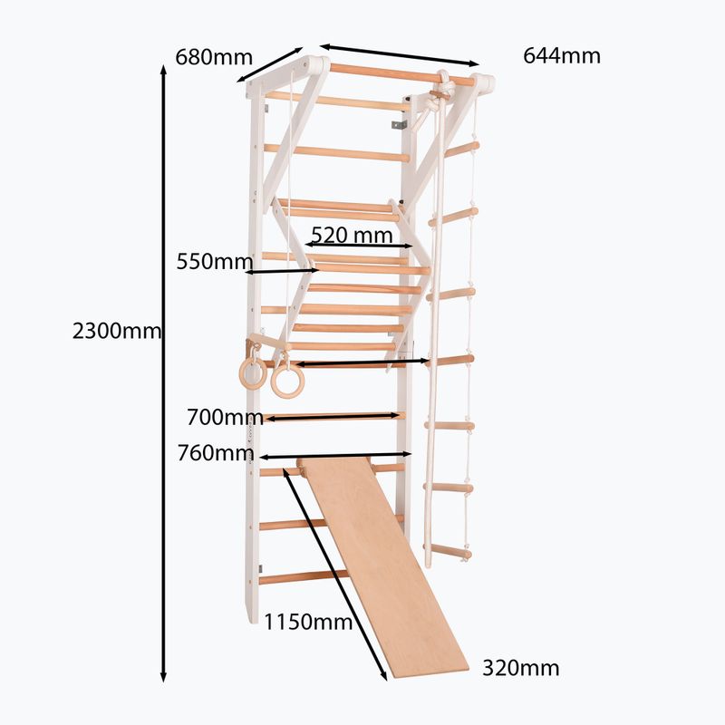 RINAGYM Sport 3 weiß Gymnastikleiter 7